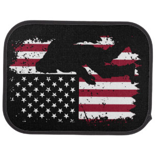 Patriotic Bigfoot – American Flag Sasquatch Car Floor Mat