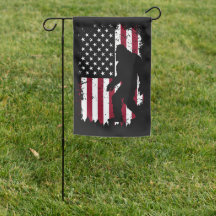 Patriotic Bigfoot – American Flag Yard Decor