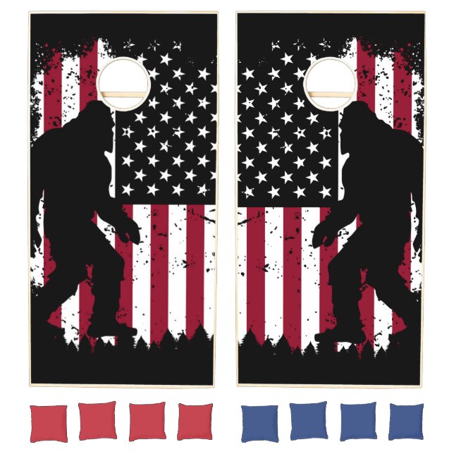 Patriotic BigFoot  Cornhole Set (Set)