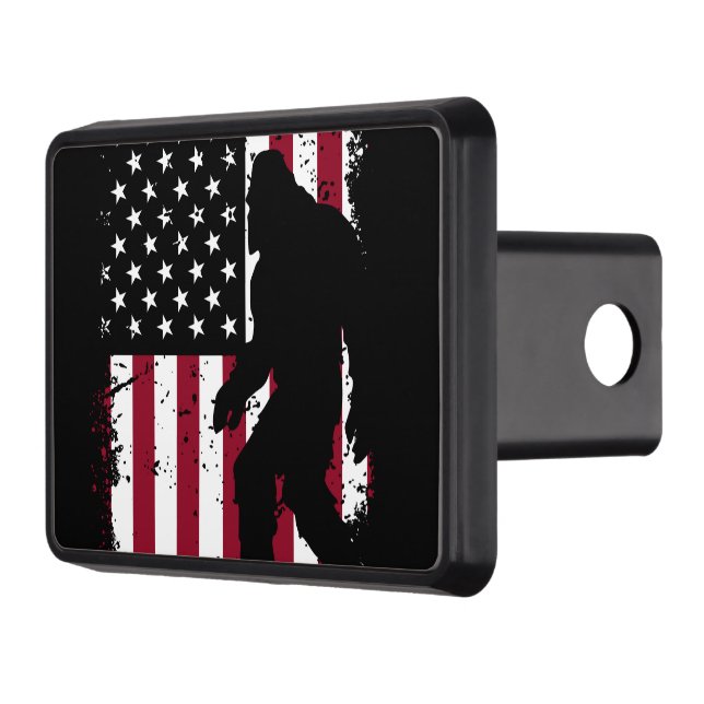 Patriotic Bigfoot Hitch Cover – American Flag  (Left)