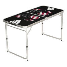 Patriotic Bigfoot Tailgate Beer Pong Table