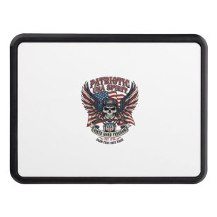 Patriotic Biker Skull Biker Road Freedom Patriot A Hitch Cover