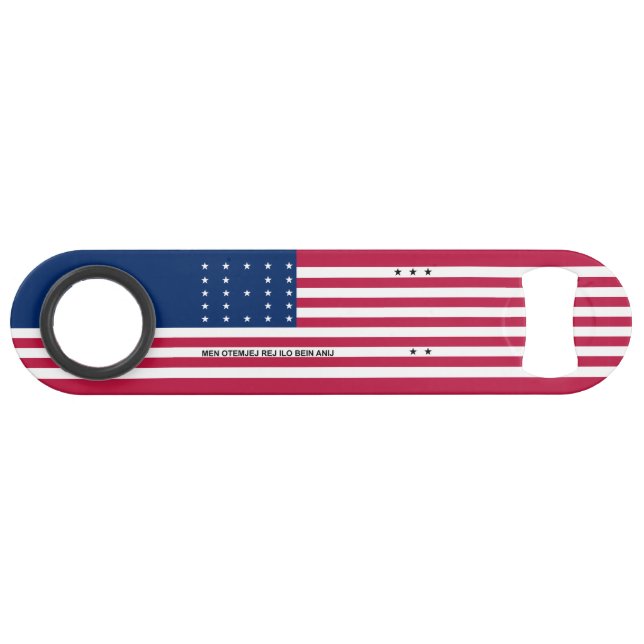 Patriotic Bikini Atoll Flag Bar Key (Front (Horizontal))
