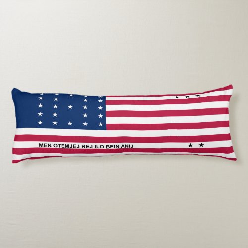 Patriotic Bikini Atoll Flag Body Pillow