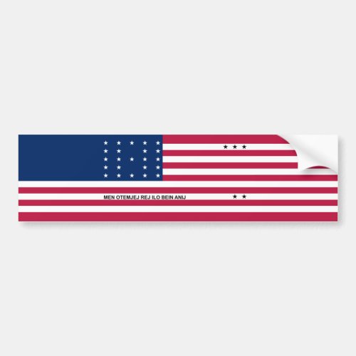Patriotic Bikini Atoll Flag Bumper Sticker