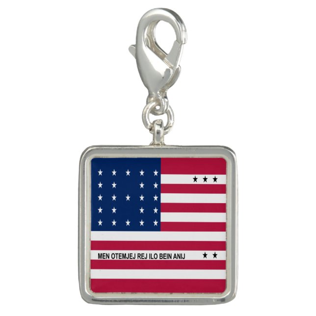 Patriotic Bikini Atoll Flag Charm (Front)