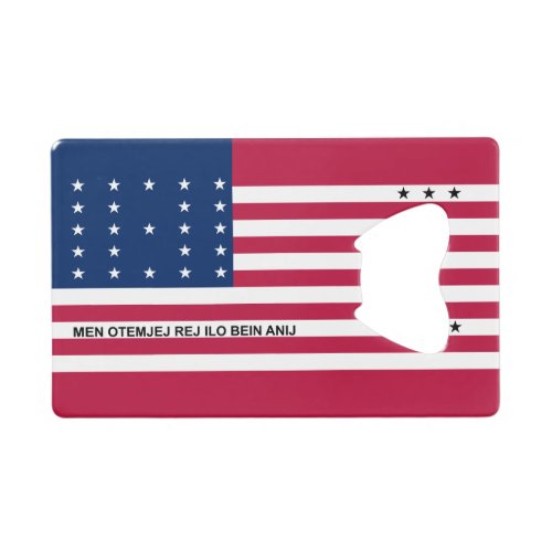 Patriotic Bikini Atoll Flag Credit Card Bottle Opener