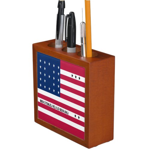 Patriotic Bikini Atoll Flag Desk Organizer