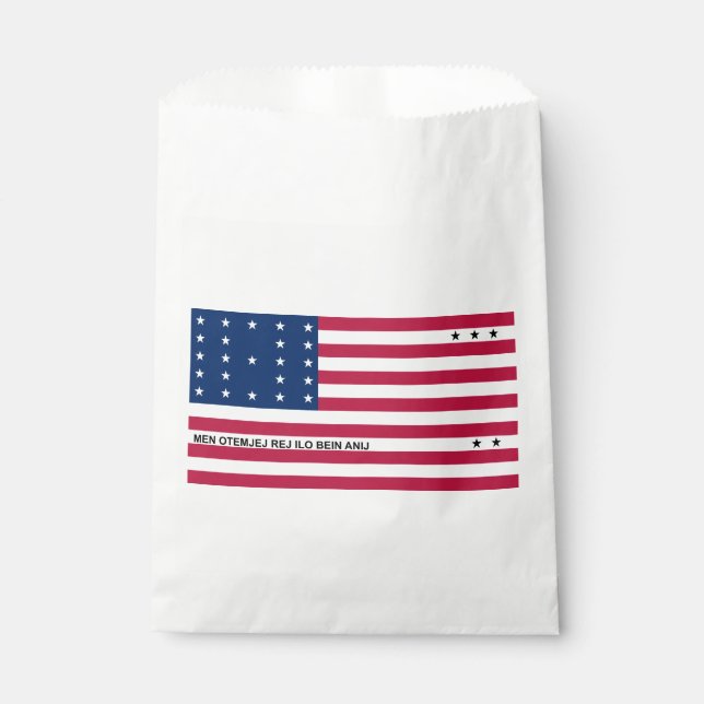 Patriotic Bikini Atoll Flag Favor Bag (Front)
