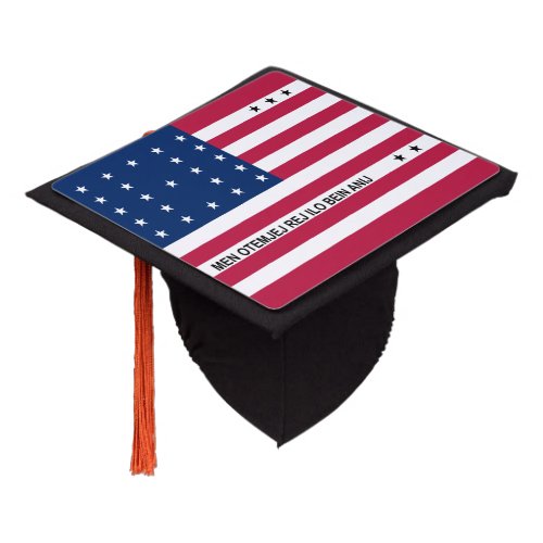 Patriotic Bikini Atoll Flag Graduation Cap Topper