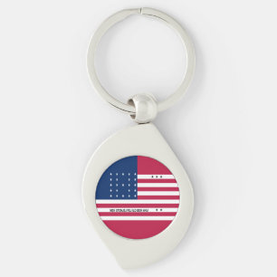 Patriotic Bikini Atoll Flag Keychain
