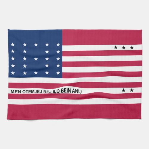 Patriotic Bikini Atoll Flag Kitchen Towel