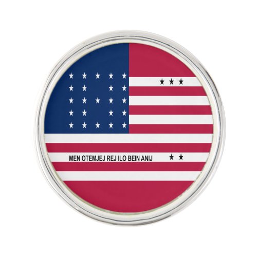 Patriotic Bikini Atoll Flag Lapel Pin