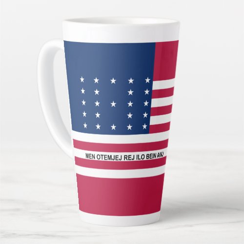 Patriotic Bikini Atoll Flag Latte Mug