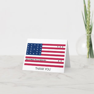 Patriotic Bikini Atoll Flag Letterpress Thank You Card