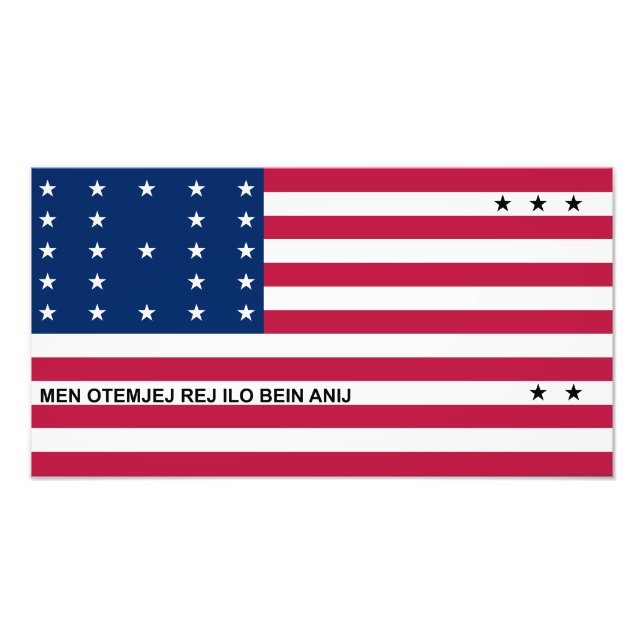 Patriotic Bikini Atoll Flag Photo Print (Front)