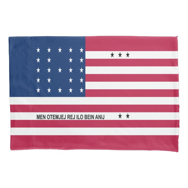 Patriotic Bikini Atoll Flag Pillow Case (Front)