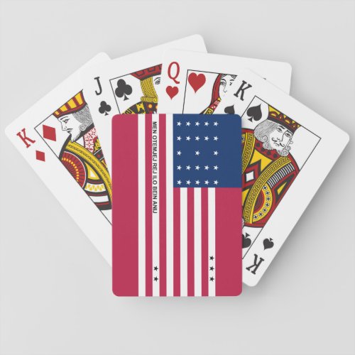 Patriotic Bikini Atoll Flag Poker Cards