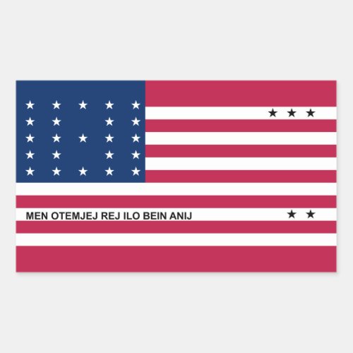 Patriotic Bikini Atoll Flag Rectangular Sticker
