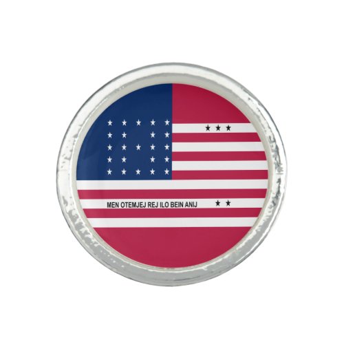 Patriotic Bikini Atoll Flag Ring