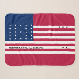 Patriotic Bikini Atoll Flag Sherpa Blanket