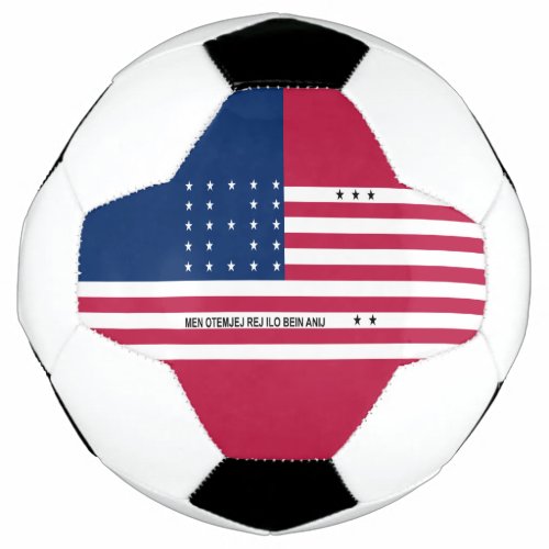 Patriotic Bikini Atoll Flag Soccer Ball