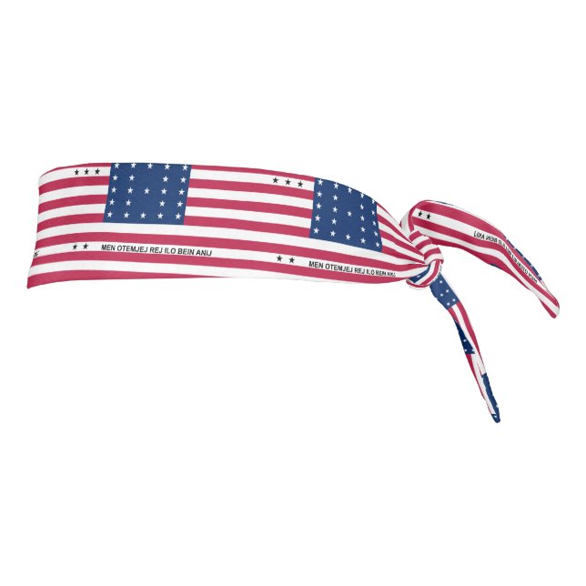 Patriotic Bikini Atoll Flag Tie Headband (Rotate 90)