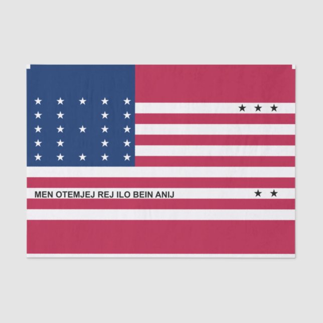 Patriotic Bikini Atoll Flag Tissue Paper (Front)