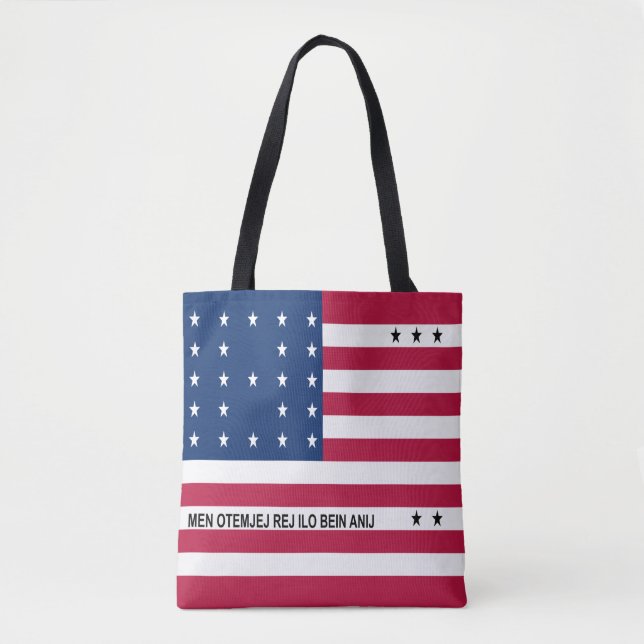 Patriotic Bikini Atoll Flag Tote Bag (Front)