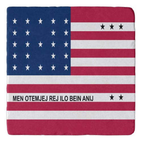 Patriotic Bikini Atoll Flag Trivet