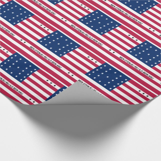 Patriotic Bikini Atoll Flag Wrapping Paper (Corner)