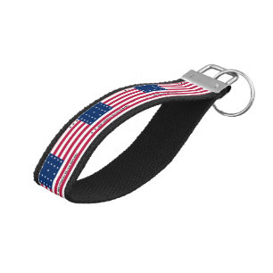 Patriotic Bikini Atoll Flag Wrist Keychain