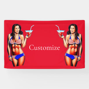Patriotic Bikini Fitness Model Thunder_Cove  Banner