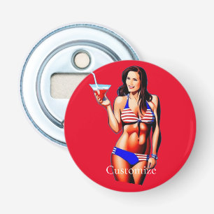 Patriotic Bikini Fitness Model Thunder_Cove  Bottle Opener
