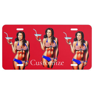 Patriotic Bikini Fitness Model Thunder_Cove  License Plate