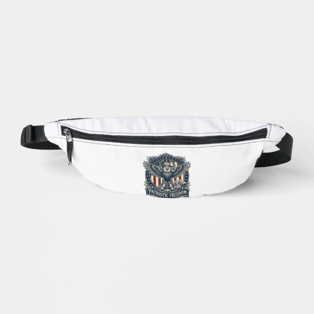 Patriotic Birdwatcher Vector Graphic Tee Fanny Pack (Front)