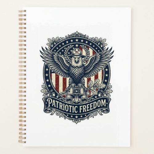 Patriotic Birdwatcher Vector Graphic Tee Planner