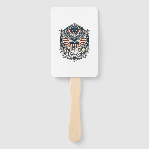 Patriotic Birth Year Series Vector Graphic Tee Hand Fan