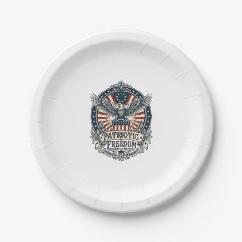 Patriotic Birth Year Series Vector Graphic Tee Paper Plates