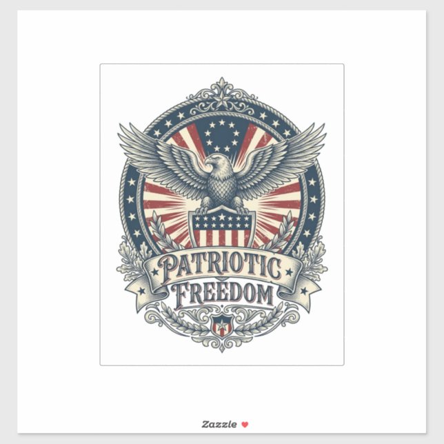 Patriotic Birth Year Series Vector Graphic Tee Sticker (Sheet)
