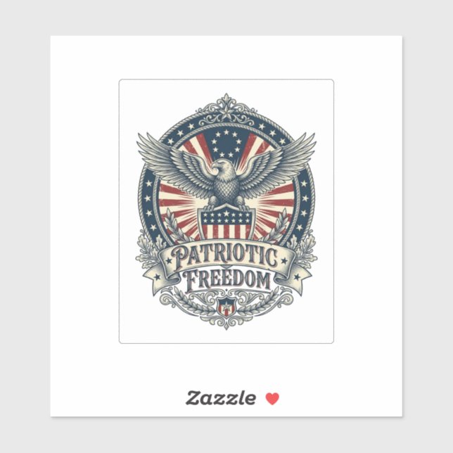 Patriotic Birth Year Series Vector Graphic Tee Sticker (Sheet)