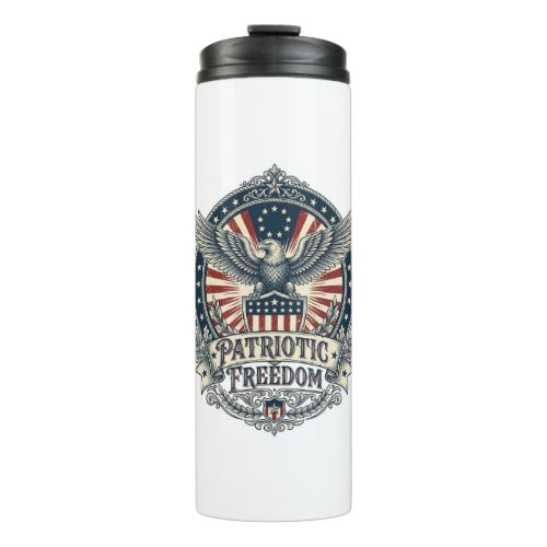 Patriotic Birth Year Series Vector Graphic Tee Thermal Tumbler