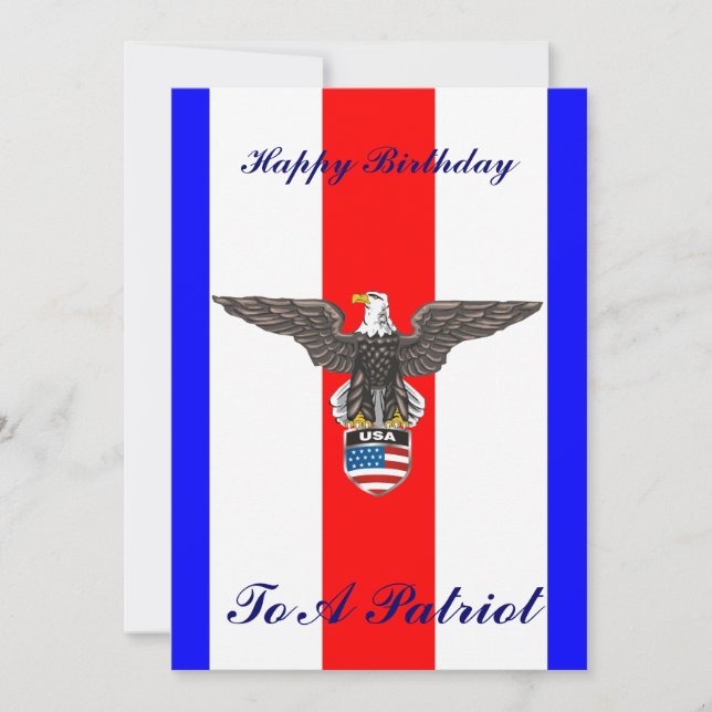 Patriotic Birthday Party Invitation (Front)