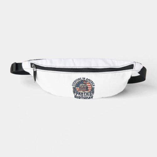 Patriotic Birthday Party Vintage Cake Shirt Design Fanny Pack