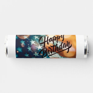 Patriotic Birthday Postcard Breath Savers® Mints
