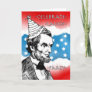 Patriotic Birthday with Abraham Lincoln in Hat Card
