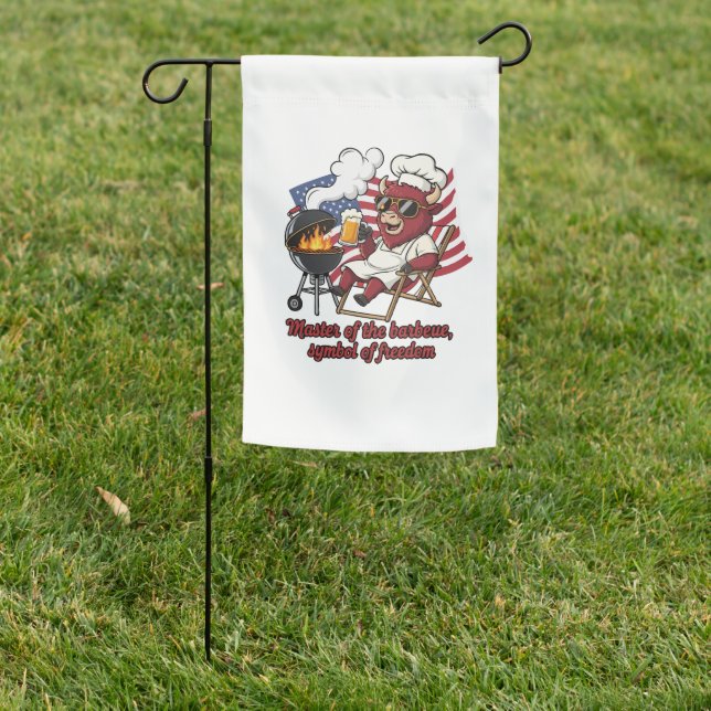 Patriotic Bison BBQ Master USA Flag (In SItu)