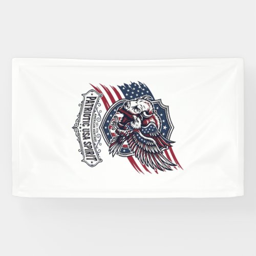 Patriotic Bison Eagle Crest Animal Hybrid Patrioti Banner