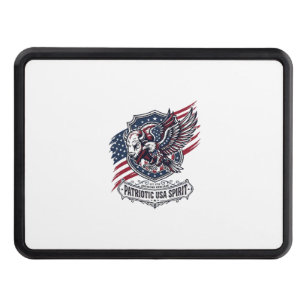 Patriotic Bison Eagle Crest Animal Hybrid Patrioti Hitch Cover