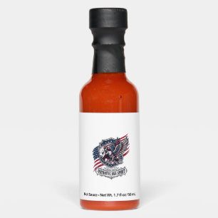 Patriotic Bison Eagle Crest Animal Hybrid Patrioti Hot Sauces